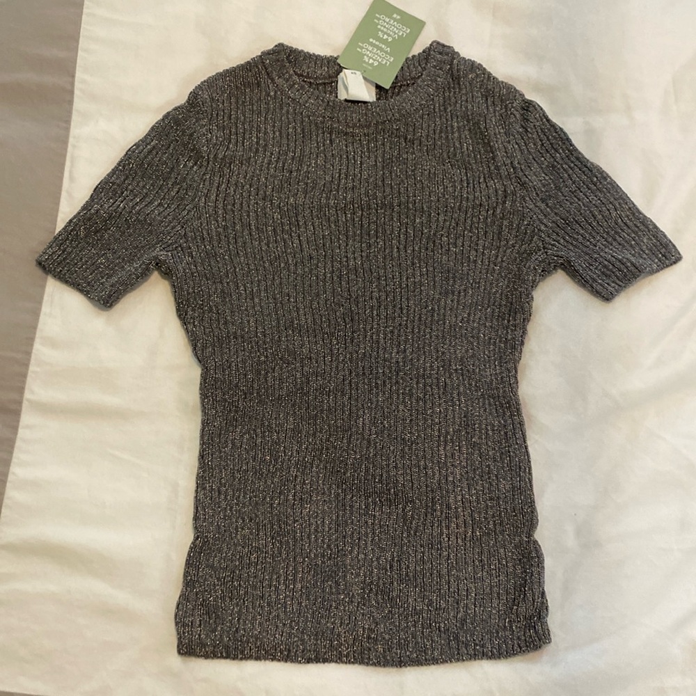 Metallic Rib Knit Sweater - Picture 3 of 7